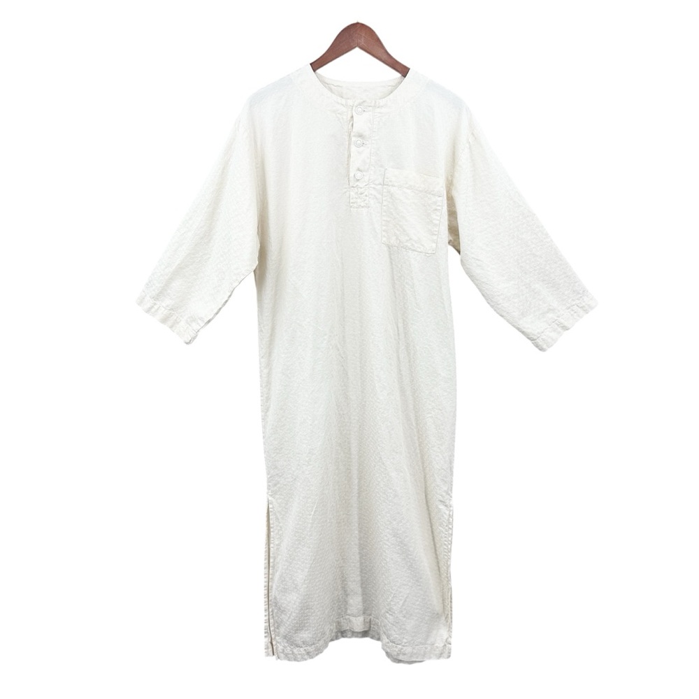 THE PURISTS Unisex Adult Nightgown Cotton Germans Gown Ivory